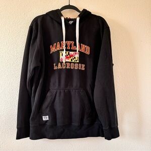 Lacrosse Unlimited Embroidered Hoodie Men Black Size Large